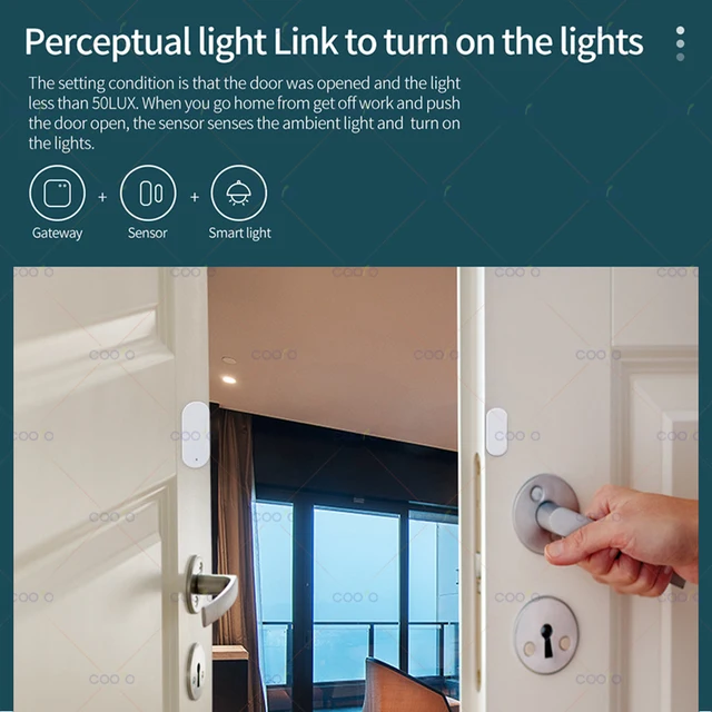 Smart ZigBee Window Door Sensor with Lux or Vibration Detection Home Security Real-time Alarm Work with Home Assistant Z2mqtt 3