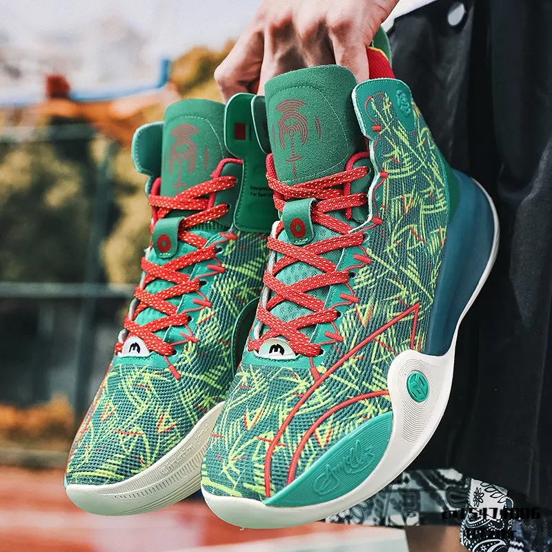 Brand Professional Men's Basketball Shoes Men Boys Basketball Sneakers Anti-skid High-top Couple Leahter Man Basketball Boots