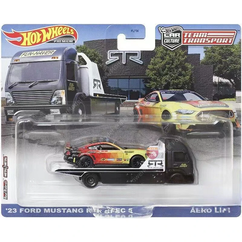 

Hot Wheels Team Transport Cars 23 FORD MUSTANG RTR SPEC 5 & AERO LIFT 1/64 коллекция металлических литых моделей автомобилей FLF56