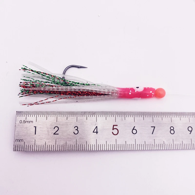 Sabiki Flasher Rig Eel Lure 1Pack(8 pcs)Fishing OctopusHook