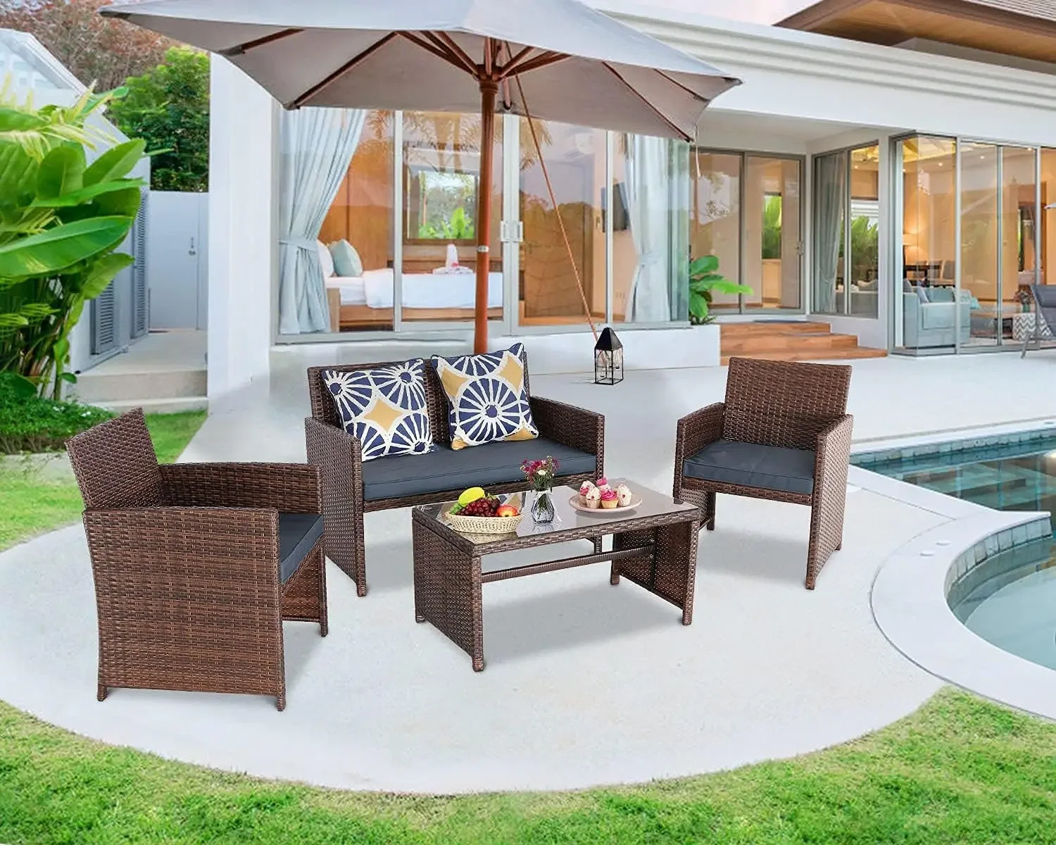 3/4/5 Pieces Patio Furniture Set