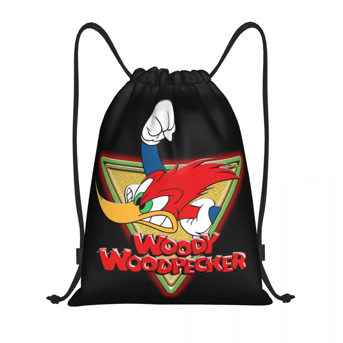 Custom Woody Woodpecker Manga Borse Con Coulisse Per L'Allenamento Zaini Da Yoga Donna Uomo Sport Gym Sackpack