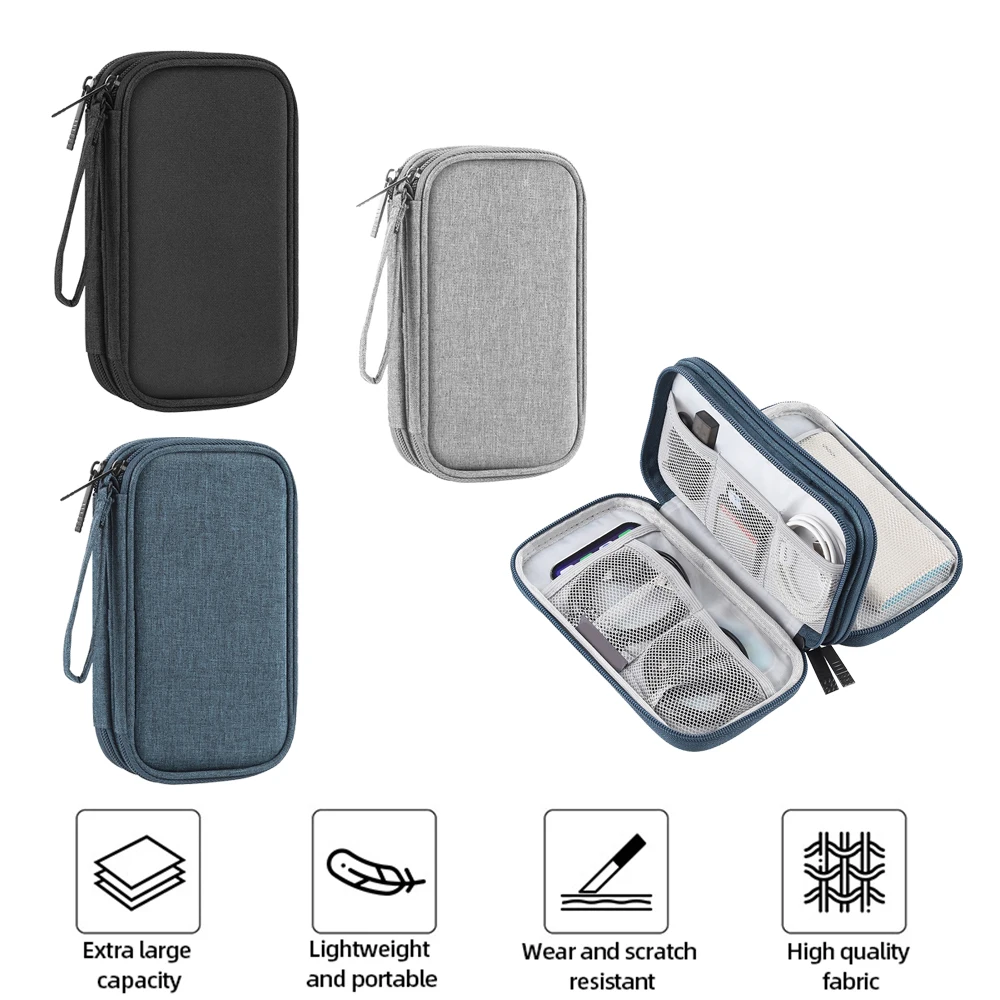 Multifunctional Data Cable Storage Bag Portable Large - Temu