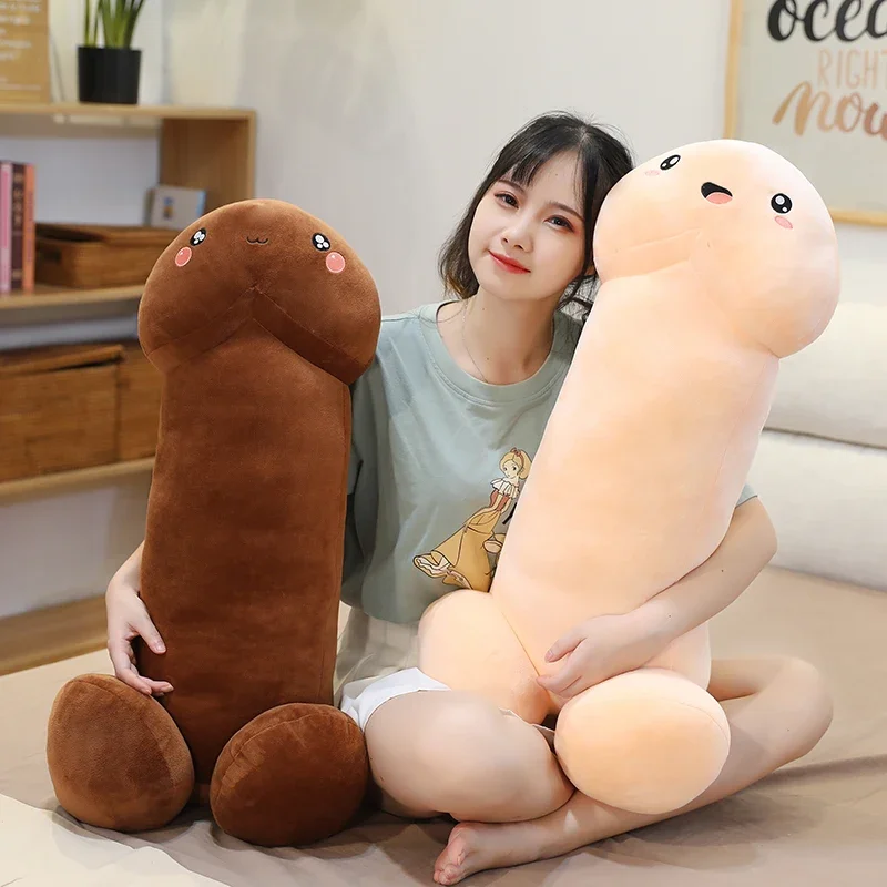 Giant Penis Plush Toy Throw Pillow Cute Dick Stuffed Doll Cuddly Penis Decorative Body Pillow for Adult Cushion Gifts for Lover 5