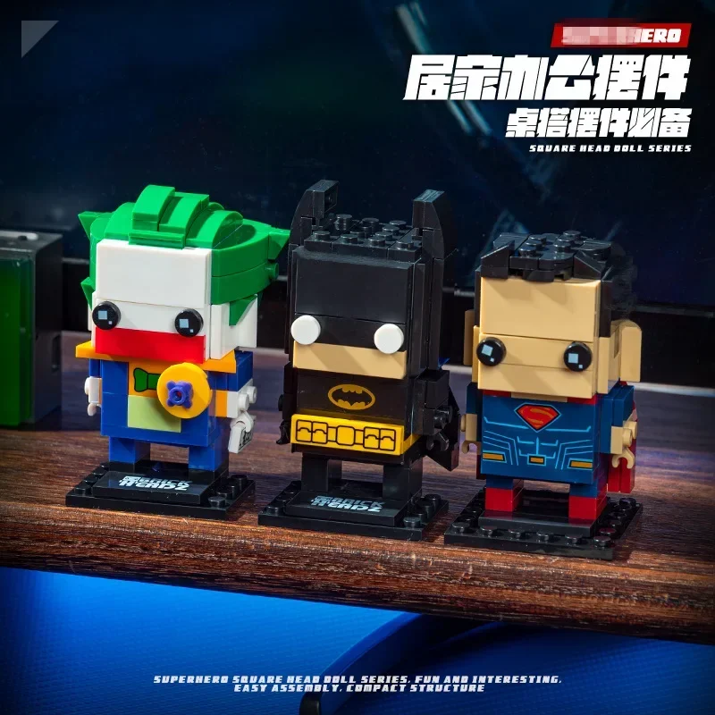 Cartoon Character Iron Man Captain America Building Blocks Toys Small Particles Build Model Toys Give Children Educational Gifts 2
