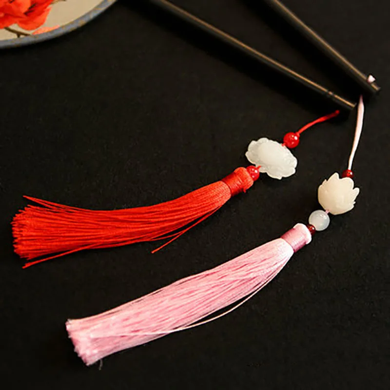 Chinese Style Double-Sided Embroidery Circular Fan, Round Embroidery Fan, Suzhou Flower Birds Pattern, Pure Hand Embroidered P