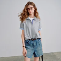 TOYOUTH femmes Piqué Polo t-shirts 2026 été nouveau mis à niveau bloc de couleur Plaid manches volets Vintage décontracté hauts 2