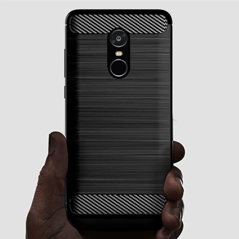 Luxury Shockproof Silicone Case with Carbon Fiber Design - Full Protective Soft Cover