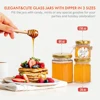 3oz Mini Honey Jars with Dipper, Empty Glass Jars for Baby Shower Favors/Wedding Favors Mini Jars with Wooden Dippers 6