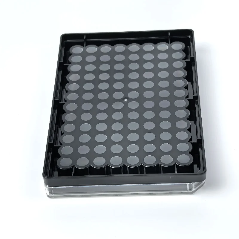 96 Wells Cell Culture Plate Black Transparent Bottom Plastic Sterile Adhesion Treated Petri Dishes For Bio Lab Experiment Tools