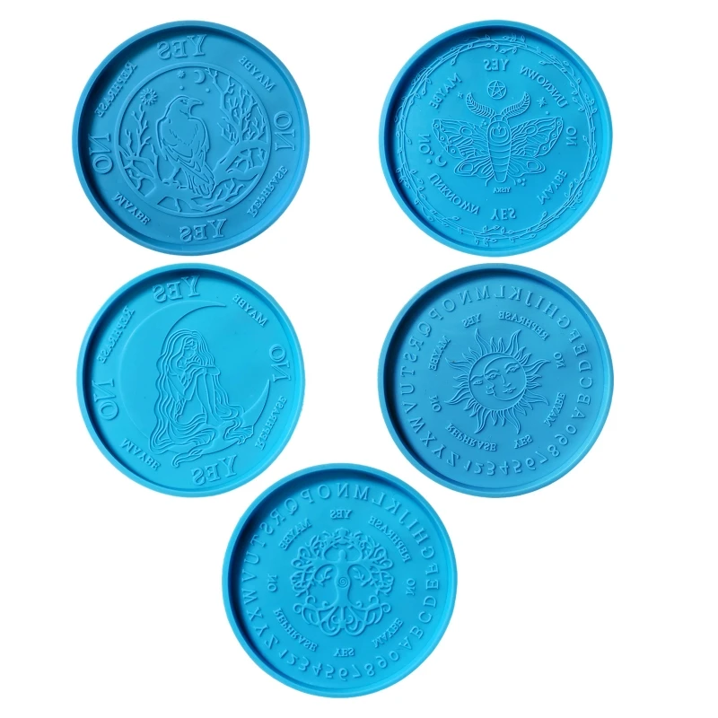 

5 Pieces Diameter 4.13in Big DIY Round Silicone Mold for Resin Concrete