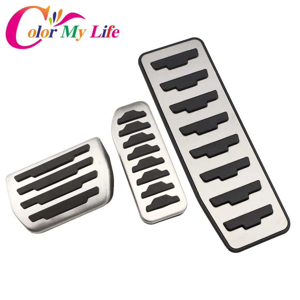 Color My Life Car Gas Pedals Brake Pedal for Land Rover Range Rover Evoque 2012+ Foot Rest Pedal Pad Cover Car Styling car pedals pedal cover