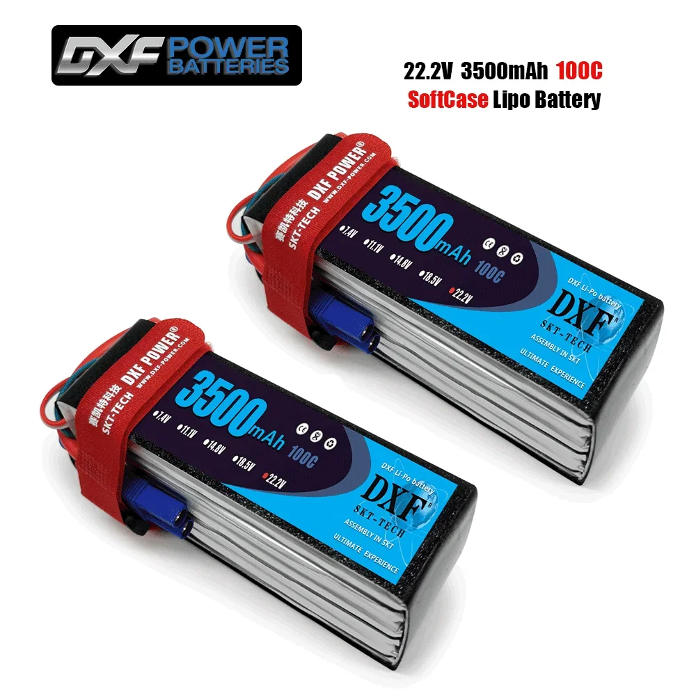 dxf-6s-lipo-battery-222v-3500mah-100c-with-xt90-xt60-ec5-trx-t-xt150-plug-softcase-for-1-10-buggy-truggy-boat-car-truck-racing