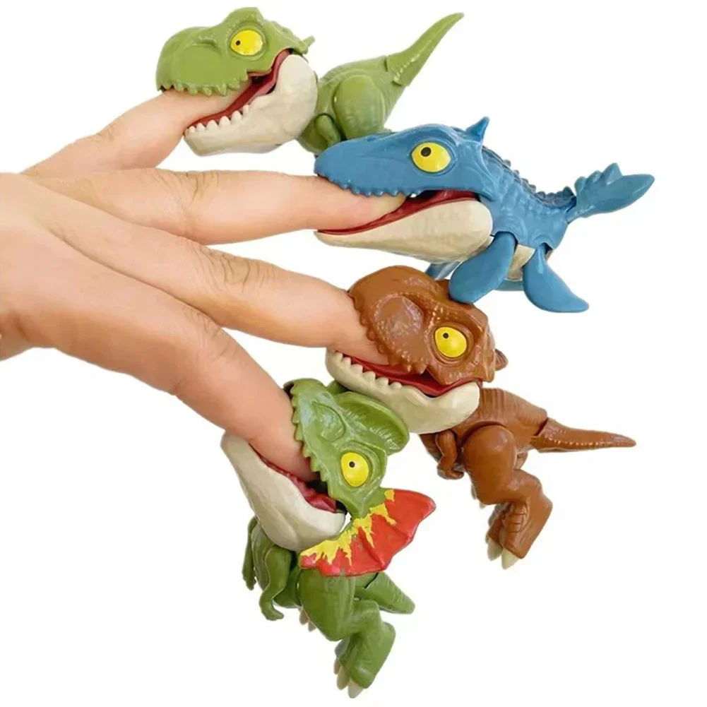 Jurassic Dinosaur Park Finger-biting Toys Snap Squad Tyrannosaurus Dino Mini Action Figure Model Fidget Toys for Children Kid 6