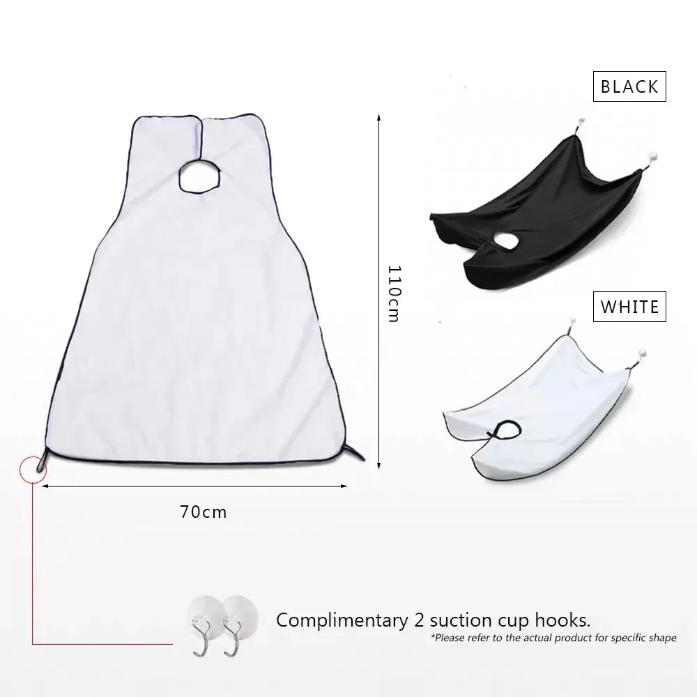 120*78 CM  Beard and Mustache shaving apron  for Shave with Suction Cups Attach to Mirror Hairdressing Removal Tools 6