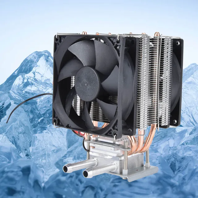 Réfrigérateur à semi-conducteur 12V, thermoélectrique Peltier, système de refroidissement par eau, dispositif de refroidissement avec ventilateur 1