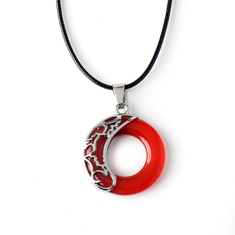 Heaven Officials Blessing Couple Necklaces PVC Moonlight Pendant Necklace For Lovers Tian Guan Ci Fu Jewelry Valentine's Day Gif
