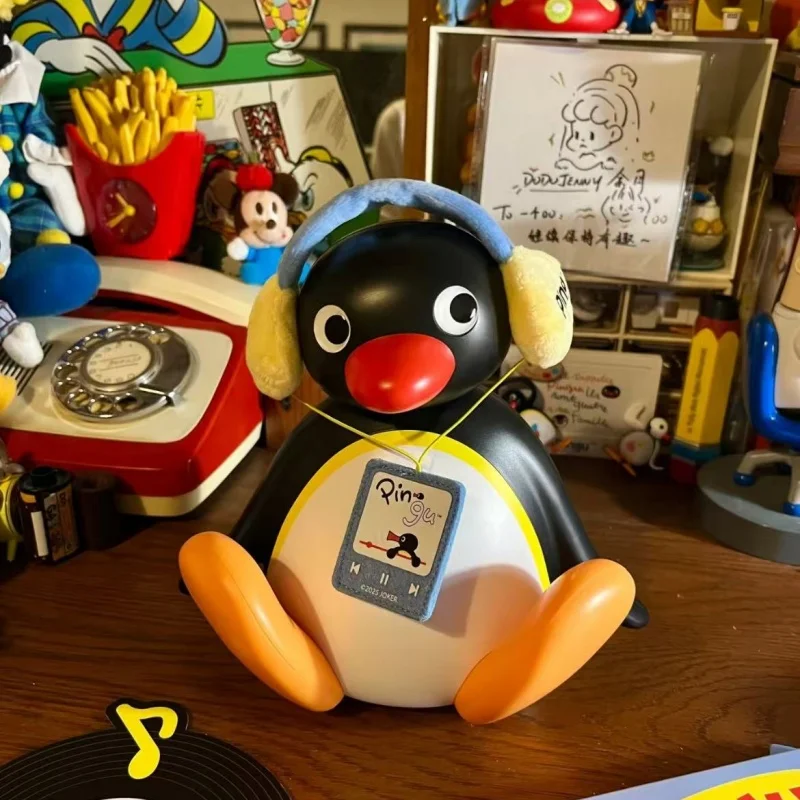 Pingu Usb Bluetooth Speakers Cute Anime Listening To Music Shaking