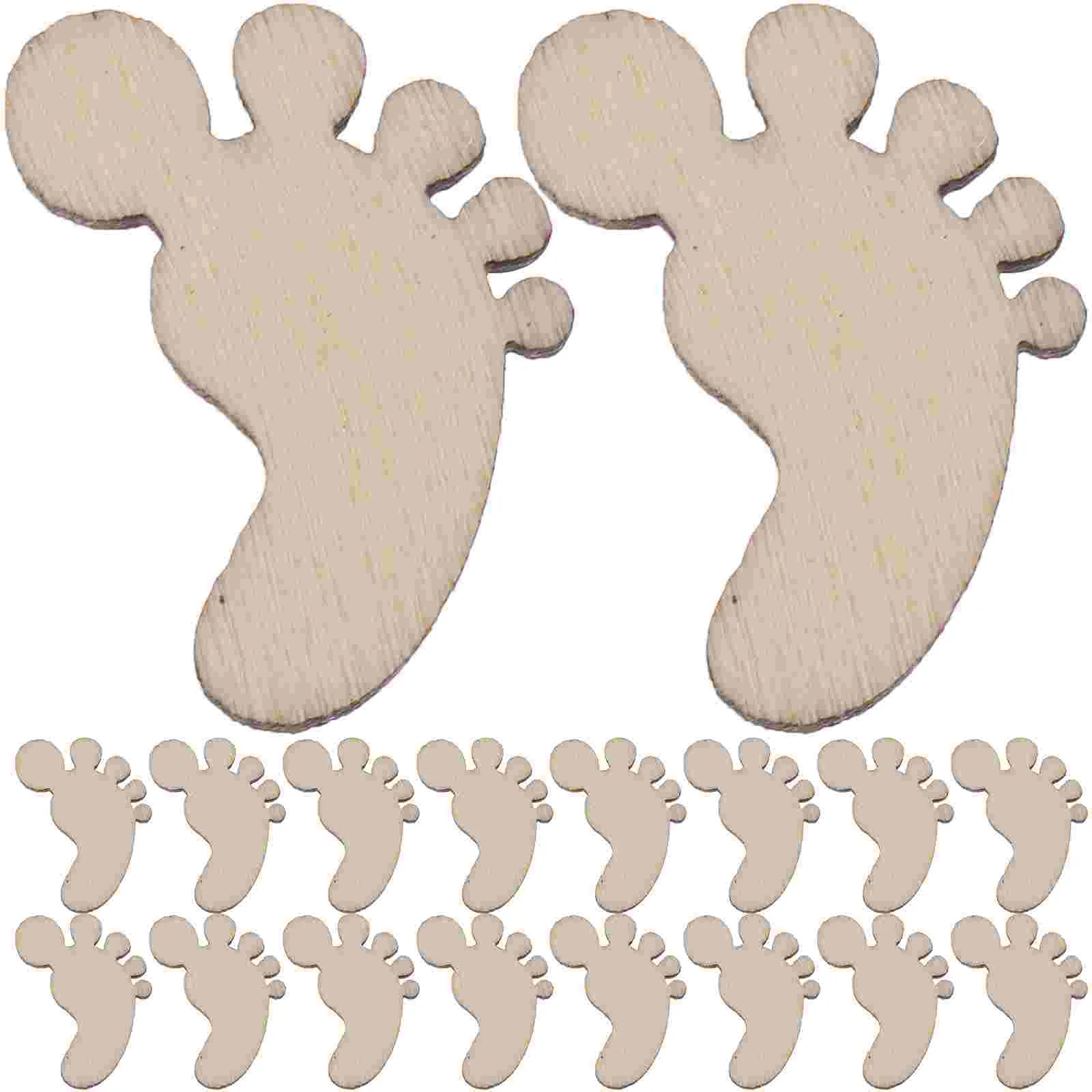 

100 Pcs Wood Chips Baby Decor and Crafts for Kids 100pcs Bamboo Wooden Cutouts