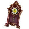 Miniature Pendulum Clock Mini Classical Mantel Clock Small Wooden Figurine House Floor Clock Decorative Table Clock Wooden 6