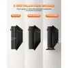 Electric Fireplace 60Inch,Realistic Flame Electric Fireplace Heater,Log Set/Crystal Flames 750-1500W with Timer Inserts/Mounted 6
