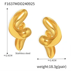 Elegant Zircon Gold - Plated Stainless Steel Stud Earrings for Women - Luxury Waterproof Jewelry Gift (Gold)