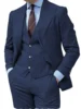 3 Pieces Grey Stripe Design Men Suits Peaked Lapel Formal Business Man Blazer  Groom Tuxedo Classic Fit Male Outfit 6