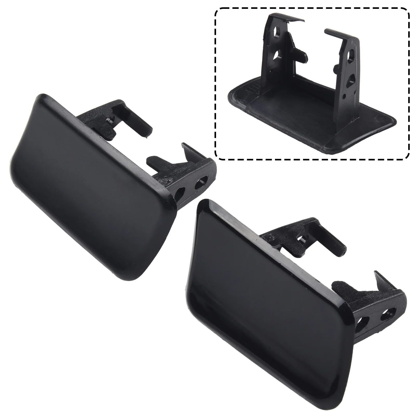Front Bumper Headlight Water Spray Nozzle Cover Washer Nozzle Cap Fit For BMW X3 E83 2004-2010 L-61673416175 R-61673416176