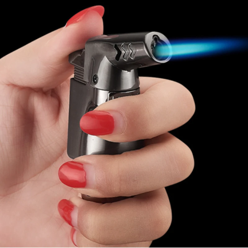 Metal Selling Mini Portable Inflatable Lighter Windproof Small Spray Gun Welding