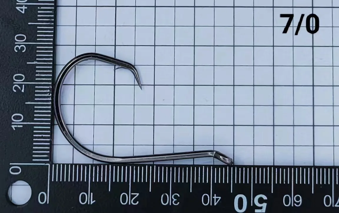 Angelhaken, Oktopus-Kreis, Olecranon, Hartstahl, Schleifnadelspitze, kein Rost in Salzwasserhaken, Lot 20-teilig, Ausverkauf – Detail 5