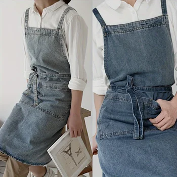 Premium Heavy-Duty Denim Apron – Adjustable & Stain-Resistant 1