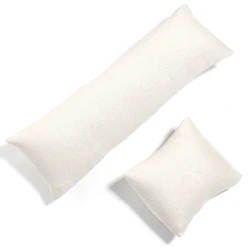 Velvet Jewelry Display Pillow Stand for Bracelets and Watches - Cushion Organizer & Photography Prop (Beige)