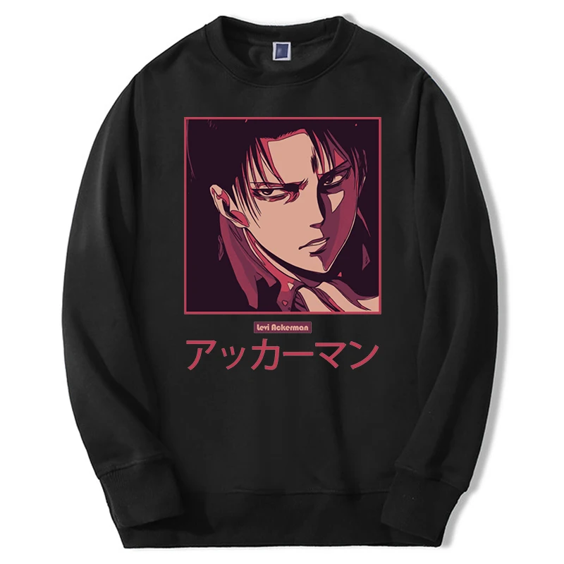 

Attack on Titan Japan Anime Mens Oversized Thick Sweatshirt Hoodie AttackTitan Eren Fashion O-Neck Streetwear Men's Big Size