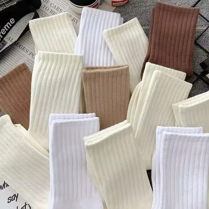 

Socks Women's Midtube Spring and Summer Ins with Solid Color Long Tube Sports Couple Stockings Women High Appearance Level