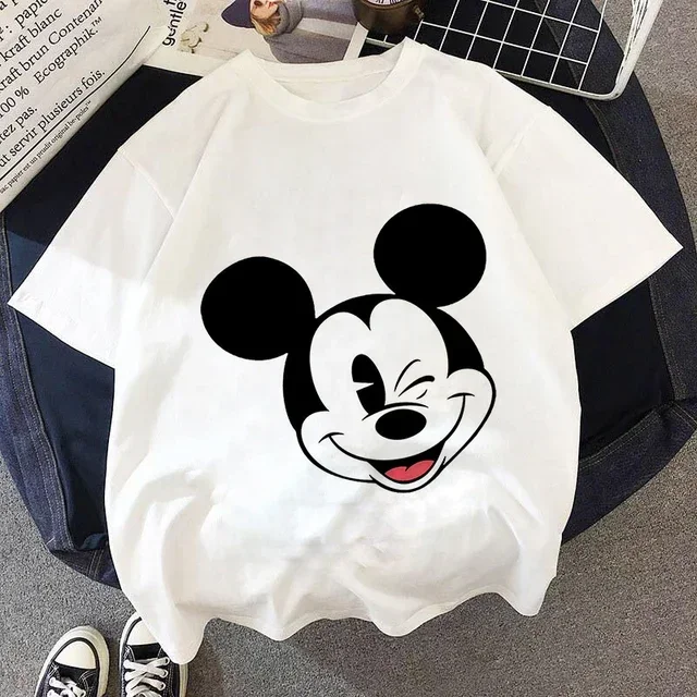 thumbnail image 1 of Camisetas de algodón para niños de Mickey Minnie Mouse, camisetas de verano para niños, camisetas de dibujos animados de Disney para niños, camisetas de anime kawaii para niños y niñas, 1 of 5