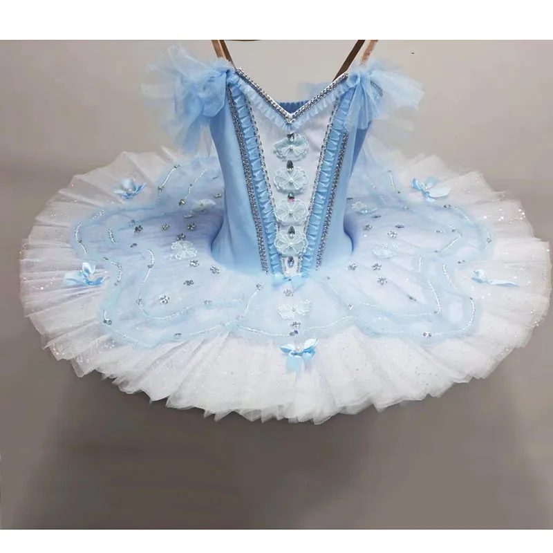 

Детские синие сказочные куклы, балетные костюмы-пачки, балетная одежда для балерины, танцевальная одежда