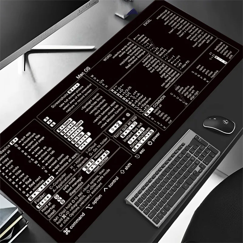 Cheat Sheet Mouse Pad For MAC OS Word Excel Shortcuts Keyboard Mousepad Candlestick Patterns Desk Mat Office User mouse pad