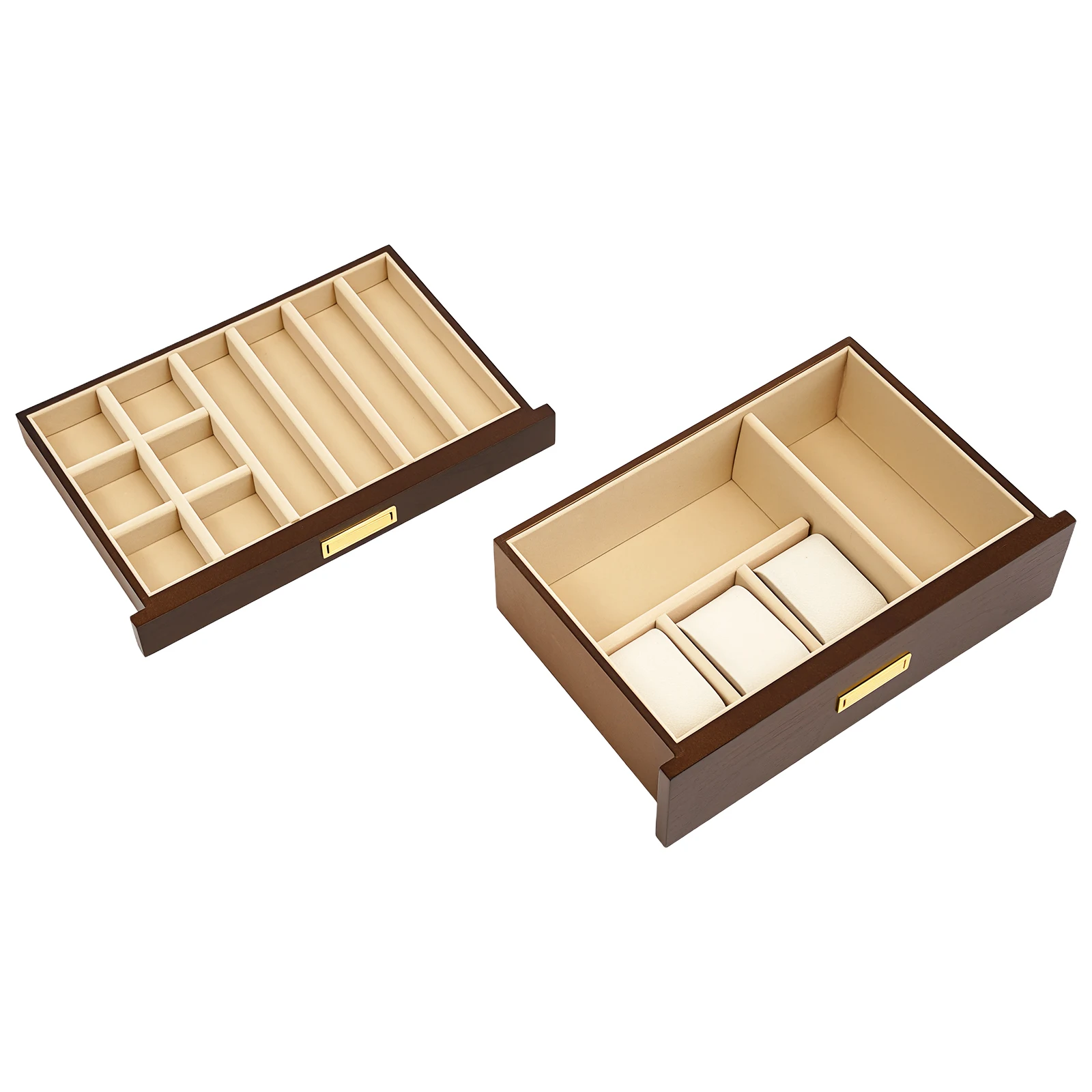 3-lagige Schmuckschatulle, 11*7,5*7,1 Zoll Schmuck-Organizer-Box, Aufbewahrungsbehälter für die Aufbewahrung von Ohrringen, Ringen, Halsketten, Armbändern – Detail 13