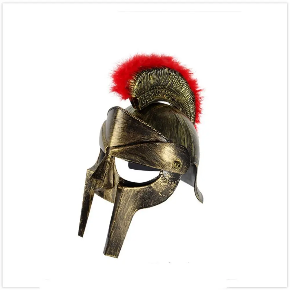 Cosplay Spartan Warrior Hat Masquerade Roman Hat Helmets Spartacu Samurai Medieval Ancient Roman Vintage Helmet Feather Lion Cap