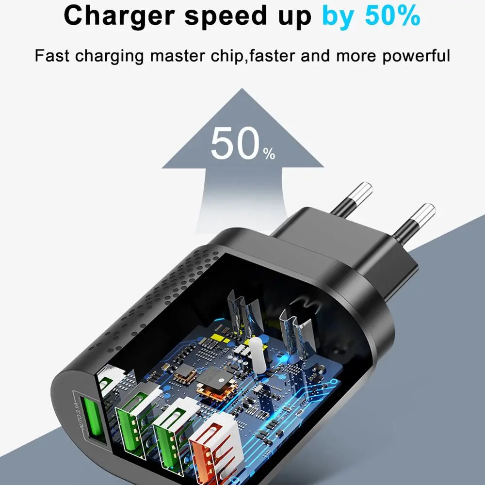4 USB Ʈ   5V 3A  , EU ̱ ÷, ޴  , ޴ ׼