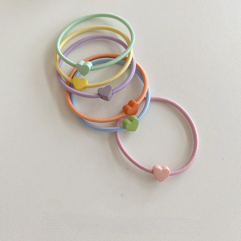 

Fashionable Hair Tie Elastic Korean Hair Accessory Ponytail Hair Clip Headband Cute Girl Tie Round Heart Shape Rubber Band