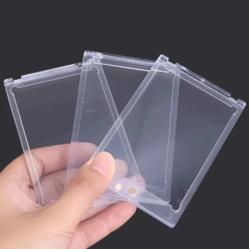 Magnetic Card Sleeves Holder for Baseball Sports Card Protector Cover Sports Cards Transparent Hard Plastic Display Case 35PT