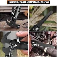 12-in-1 Multi-function Hammer，Ideal Gift for Fathers，Husbands，Boyfriends，outdoor,，Stainless Steel EDC，camping，screwdriver 2