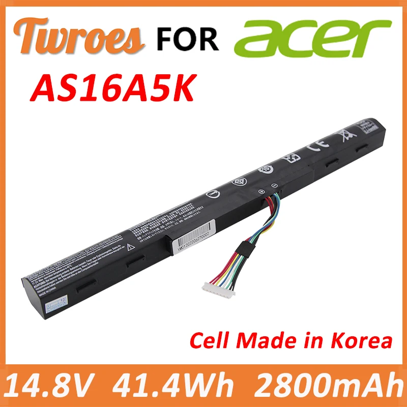 

Laptop Battery AS16A5K 2800mAh AS16A7K AS16A8K For Acer Aspire E15 E5-475G 523G 553G 575G 774G E5-575-59QB E5-575 E5-575G-53VG