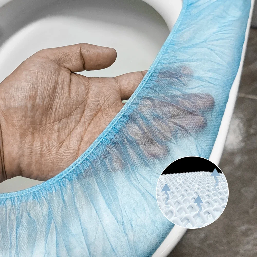 Safety Non-woven Fabric Disposable Toilet Seat Covers  Waterproof Toilet Paper Pads Mat Cover for Maternity Hospital Bathroom 3