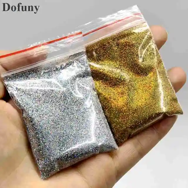26Colors 0.2mm Laser Nail Glitter Powder Shiny Holographic Glitter For Cosmetic Nail Gel Polish Nail Craft Art Decoration 10g