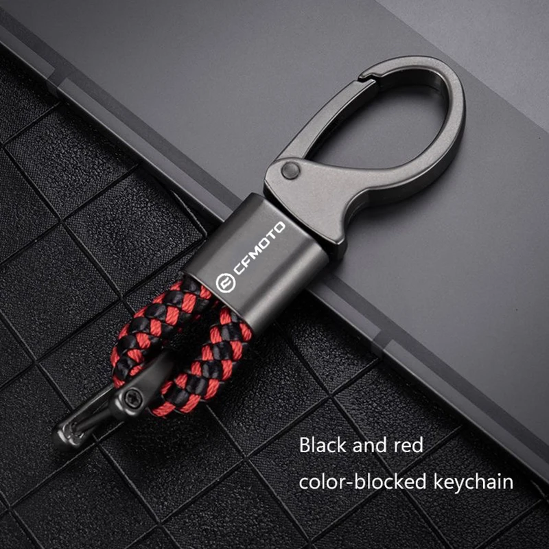 

For CFMOTO 400NK 650NK 150NK 250NK 400GT 800MT 650MT CF500 700CL-X Custom LOGO Motorcycle Braided Rope Keyring Metal Keychain