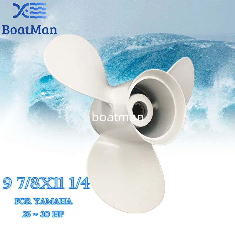 Boatman 9.25X12 Per Elica Fuoribordo Tohatsu 9.9Hp 12Hp 15Hp 18Hp 20Hp Alluminio 14 Spline Tooth Engine Ta9-1400-012 3 Lame