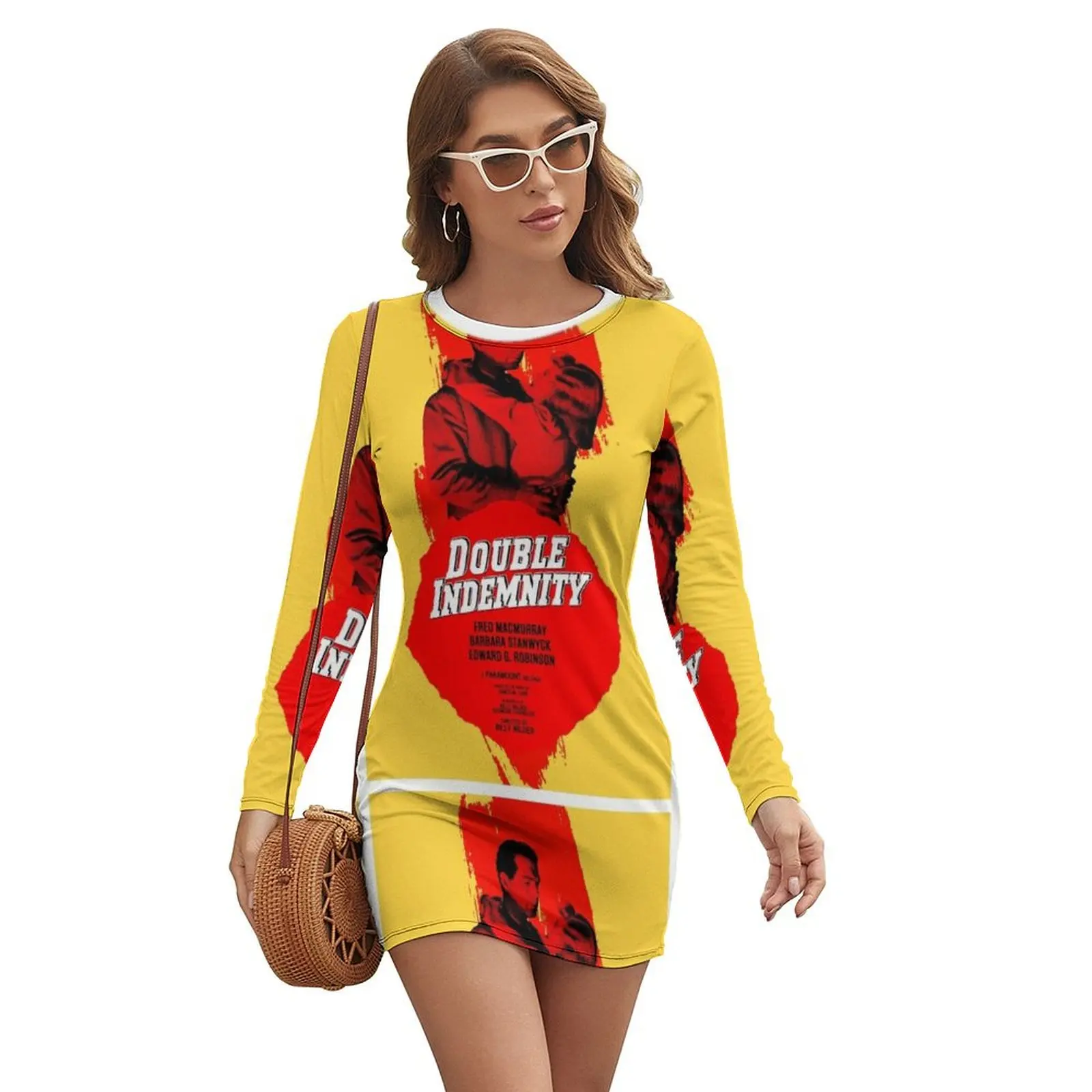 

Double Indemnity (1944) - Movie poster design Long-sleeved Dress women's luxury party dress wedding dresses for parties