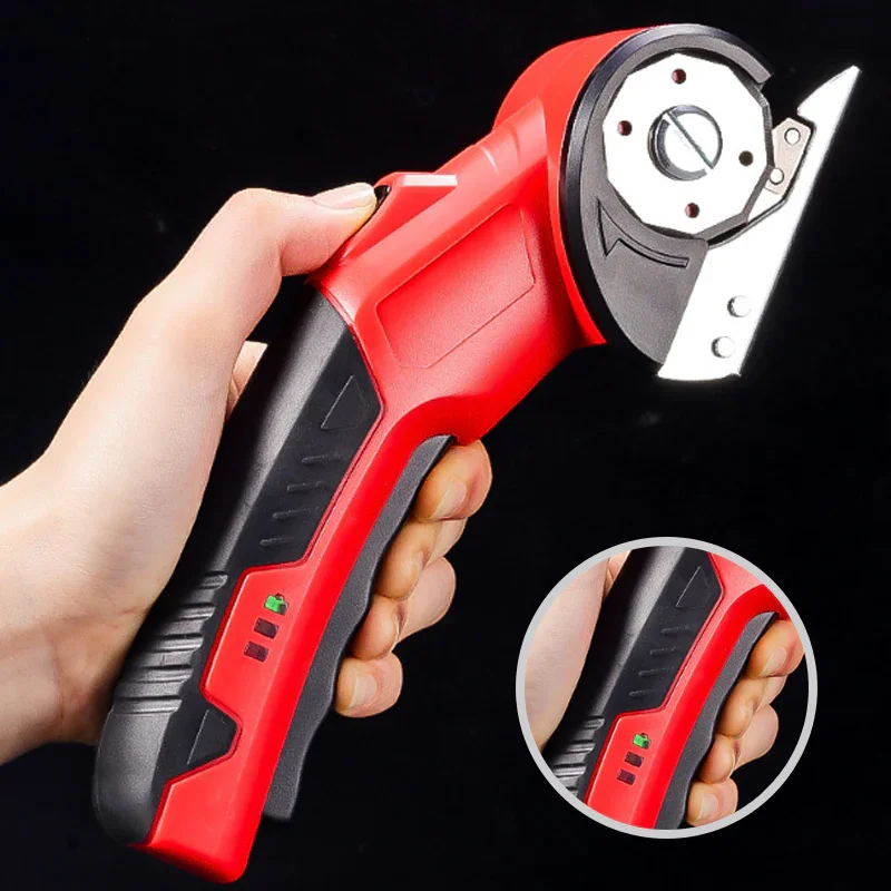 Rechargeable Cordless Electric Scissors Cardboard Cutter for Carpet Fabric Leather 5 Replacement Blades Fabric Cutting Machine